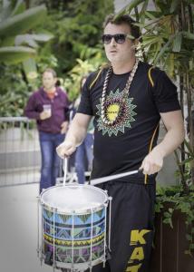 male carnival drummer greenhouse