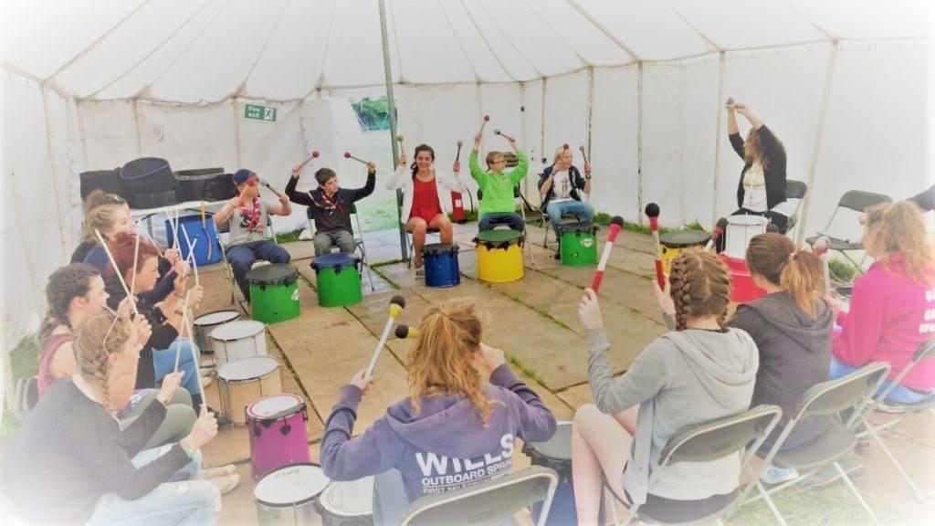 Katumba drumming workshop with young people in Liverpool